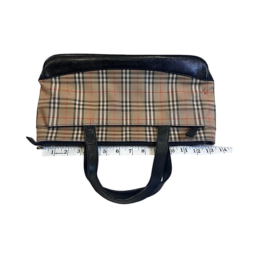 Vintage BURBERRY zip top Nova check tote - Picture 5 of 13